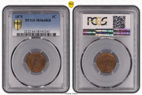 1875 1C MS64RB