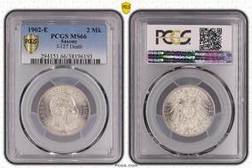 1902-E 2 Mk J-127 Albert's Death MS66