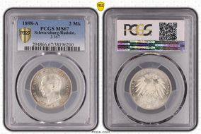 1898-A 2 Mk J-167 MS67