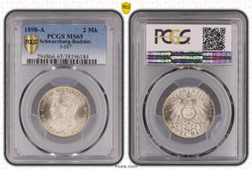 1898-A 2 Mk J-167 MS65