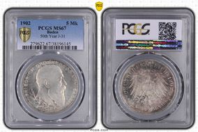 1902 5 Mk 50th Year J-31 MS67