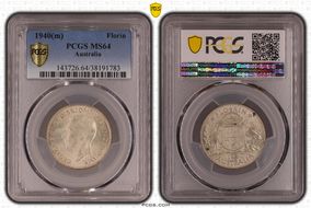 1940(m) Florin KM-40  Ag MS64