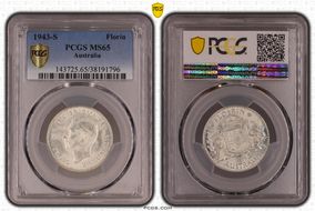 1943-S Florin KM-40  Ag MS65