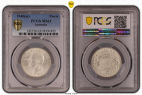 1940(m) Florin KM-40  Ag MS63