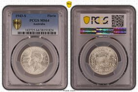 1943-S Florin KM-40  Ag MS64