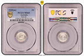 1949(m) 3D KM-44  Ag MS65