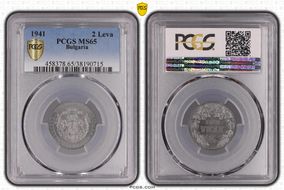 1941 2 Leva KM-38a MS65