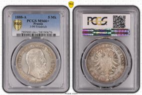 1888-A 5 Mk J-99 Friedrich MS66+