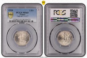 1910 1 Fr Gad-467 F-217 MS65