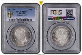 1911-D 3 Mk Birthday J-49 Ag MS65