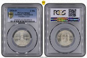 1934-D 2 Mk Potsdam J-355 MS62
