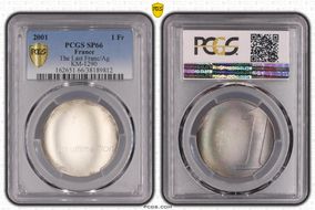 2001 1 Fr The Last Franc/Ag KM-1290 SP66
