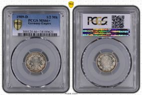 1909-D 1/2 Mk J-16 MS66+ 