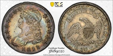 1811 50C O-110a AU55+