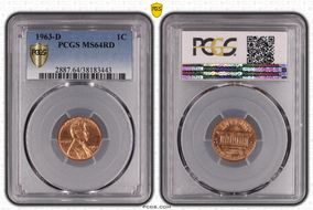 1963-D 1C MS64RD