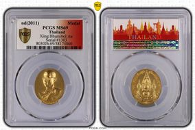 nd(2011) Medal King Bhumibol Au MS69