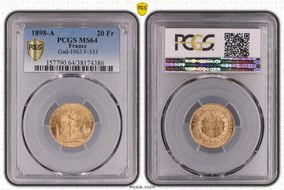 1898-A 20 Fr Gad-1063 F-533 MS64