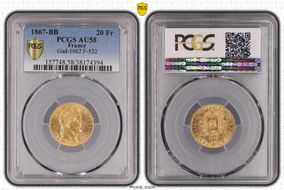 1867-BB 20 Fr Gad-1062 F-532 Petit BB AU58