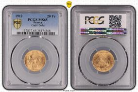 1912 20 Fr Gad-1064a F-535 Refrappe MS65
