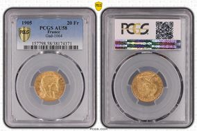 1905 20 Fr Gad-1064 F-534 AU58