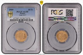 1909 10 Fr Gad-1017 AU55