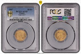 1907 10 Fr Gad-1017 AU53