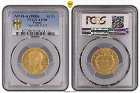 AN 14-A (1805) 40 Fr Gad-1081 F-537 AU50