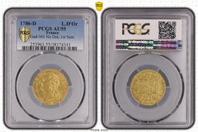 1786-D L.D'Or Gad-361 No Dot, 1st Sem. AU55