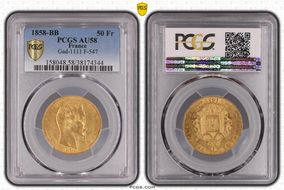 1858-BB 50 Fr Gad-1111 F-547 AU58