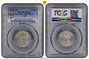 1937-D 2 Mk J-366 MS62