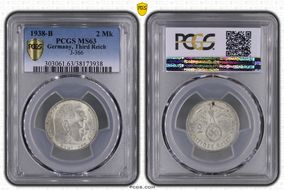 1938-B 2 Mk J-366 MS63