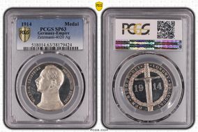 1914 Medal  Zetzmann-4020 Ag SP63