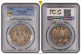 1914 Medal  Zetzmann-2036 Matte Ag SP64