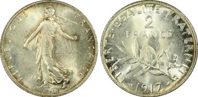 1917 2 Fr Gad-532 F-266 MS66