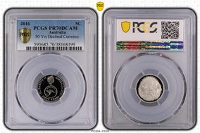 2016 5C 50 Yrs Decimal Currency PR70DCAM