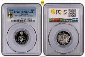 2016 10C 50 Yrs Decimal Currency PR70DCAM