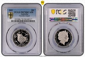 2001 20C Norfolk Island PR70DCAM