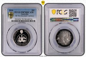 2016 20C 50 Yrs Decimal Currency PR70DCAM