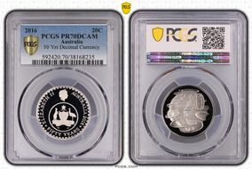 2016 20C 50 Yrs Decimal Currency PR70DCAM