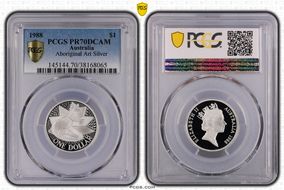 1988 $1 Aboriginal Art Ag PR70DCAM