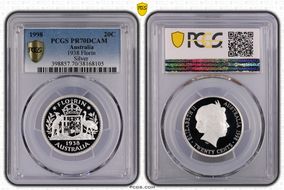 1998 20C 1938 Florin Silver PR70DCAM