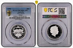 1998 20C 1927 Florin Ag PR70DCAM