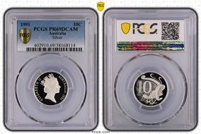1991 10C Silver PR69DCAM