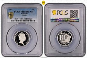 1991 10C Silver PR69DCAM