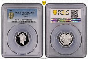 1991 2C Silver PR70DCAM