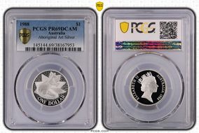 1988 $1 Aboriginal Art Ag PR69DCAM