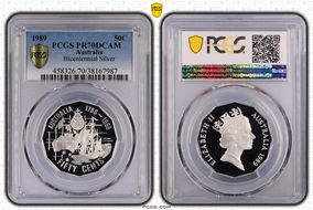 1989 50C Bicentennial Ag PR70DCAM