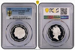 1989 50C Wedding Ag PR70DCAM
