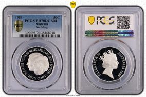 1989 50C Wedding Ag PR70DCAM