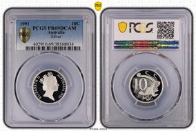 1991 10C Silver PR69DCAM